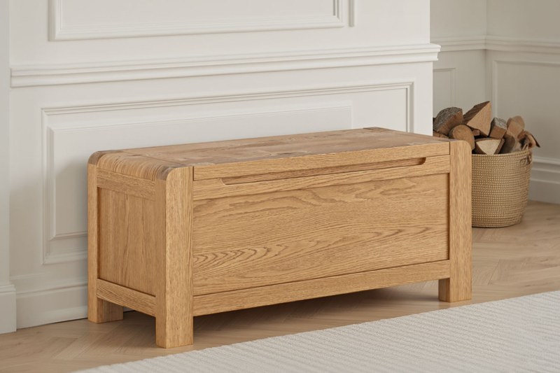 Bergen Solid Oak Blanket Box Bergen Solid Oak Blanket Box