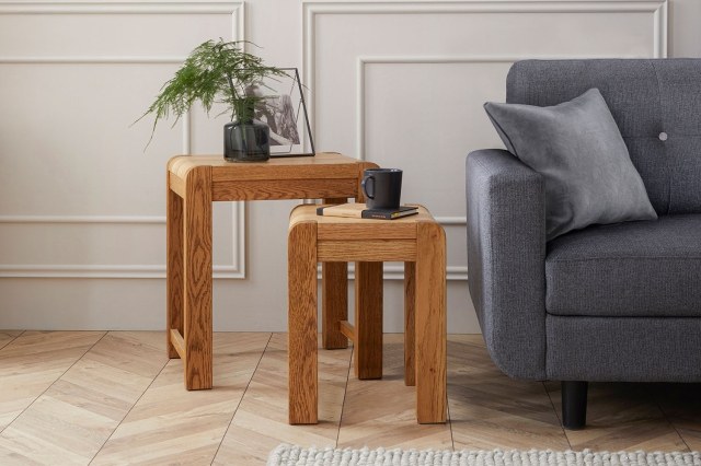 Bergen Solid Oak Nest of Tables Bergen Solid Oak Nest of Tables
