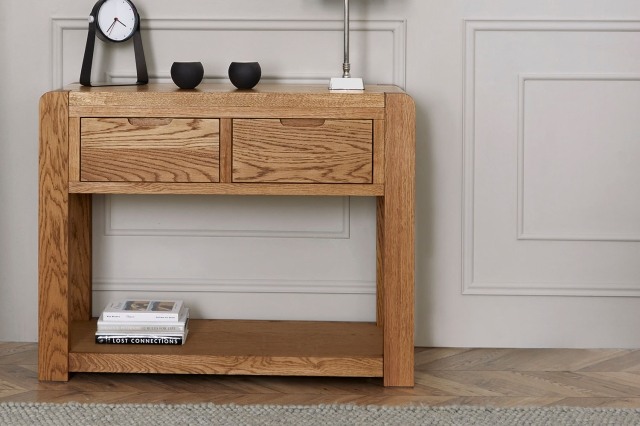Bergen Solid Oak Console Table Bergen Solid Oak Console Table