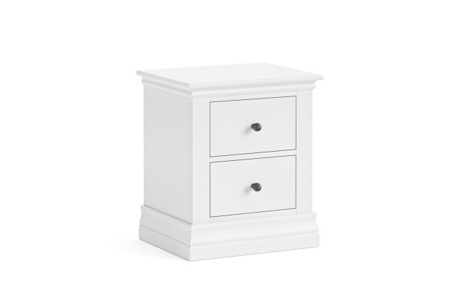 Bordeaux Painted White 2 Drawer Bedside Table Bordeaux Painted White 2 Drawer Bedside Table