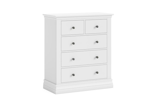 Bordeaux Painted White 2 Over 3 Chest Of Drawers Bordeaux Painted White 2 Over 3 Chest Of Drawers