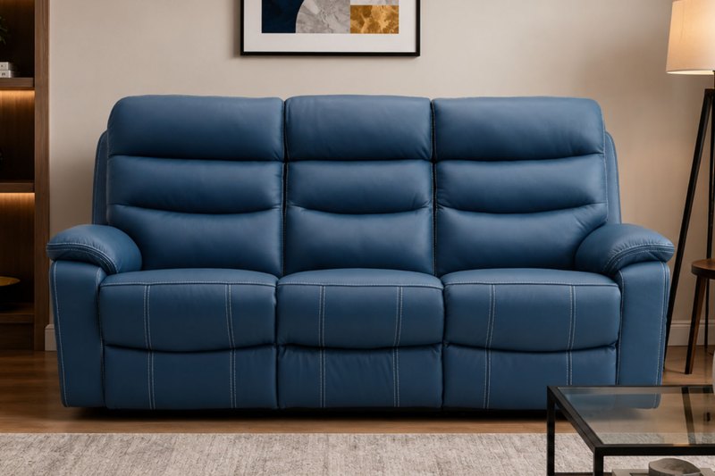 Halo Tech Leather 3 Seater Power Head Tilt Recliner Sofa Halo Tech Leather 3 Seater Power Head Tilt Recliner Sofa