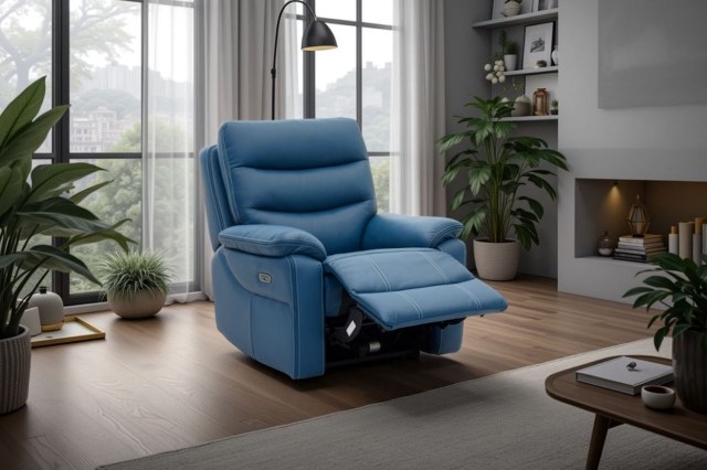 Halo Tech Leather Power Head Tilt Recliner Chair Halo Tech Leather Power Head Tilt Recliner Chair