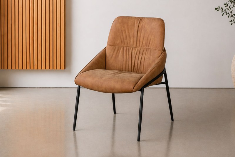 Jackson PU Leather Dining Chair in Tan Jackson PU Leather Dining Chair in Tan