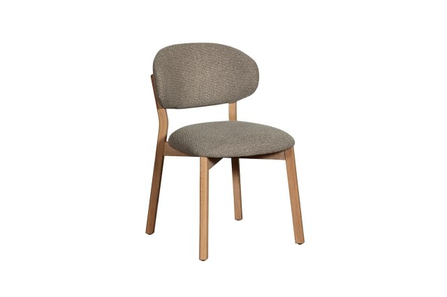 Leo Curved Back Fabric Dining Chair in Grey (Pair) Leo Curved Back Fabric Dining Chair in Grey (Pair)