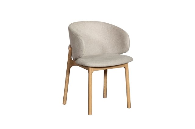 Noah Curved Back Fabric Dining Arm Chair in Grey Noah Curved Back Fabric Dining Arm Chair in Grey