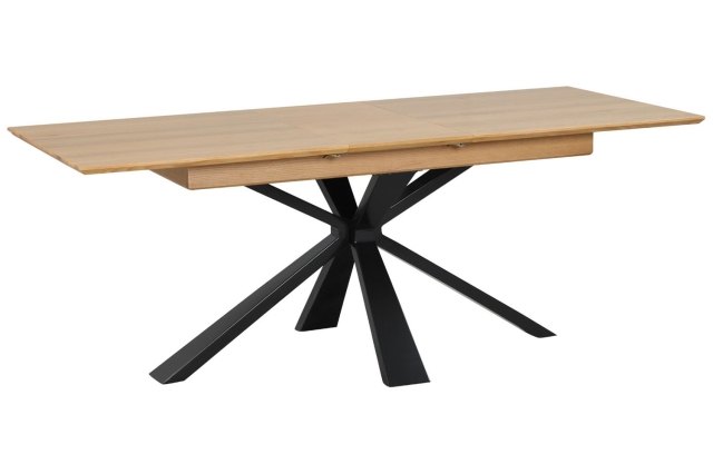 Heron Industrial Oak 160-200cm Extending Dining Table with Metal Base Heron Industrial Oak 160-200cm Extending Dining Table with Metal Base