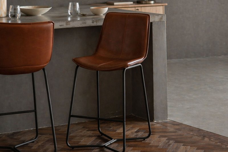 Gallery Direct Set of 2 Hawking Bar Stool in Brown Gallery Direct Set of 2 Hawking Bar Stool in Brown