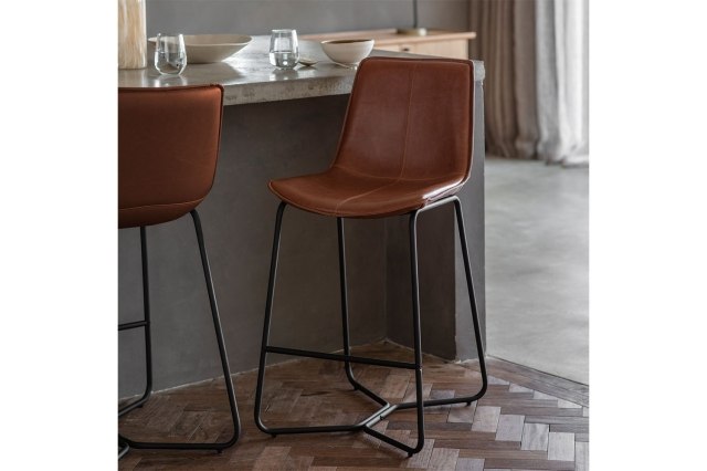 Gallery Direct Set of 2 Hawking Bar Stool in Brown Gallery Direct Set of 2 Hawking Bar Stool in Brown