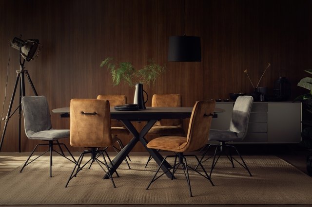 CLEARANCE - Tietro Extending Dining Table Set in Light Grey CLEARANCE - Tietro Extending Dining Table Set in Light Grey