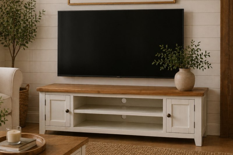 Cotswold White Extra Large TV Stand 180cm Wide Cotswold White Extra Large TV Stand 180cm Wide