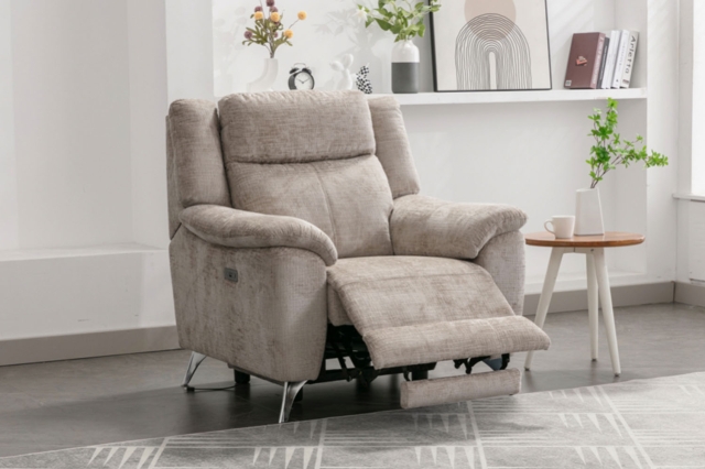 Monroe Fabric Recliner Chair in Fossil Monroe Fabric Recliner Chair in Fossil