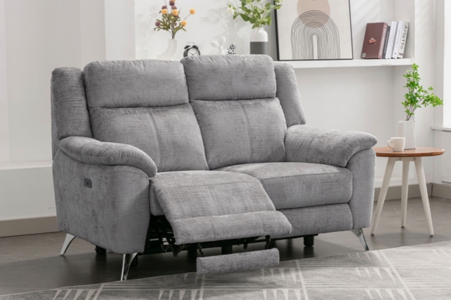 Monroe Fabric 2 Seater Recliner Sofa in Ash Monroe Fabric 2 Seater Recliner Sofa in Ash