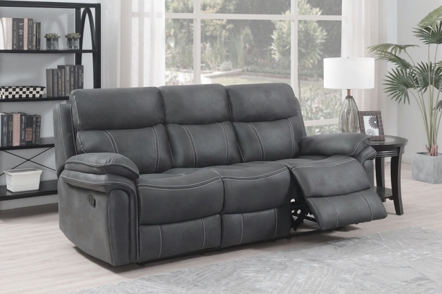 Richmond Fabric 3 Seater Recliner Sofa in Charcoal Grey Richmond Fabric 3 Seater Recliner Sofa in Charcoal Grey