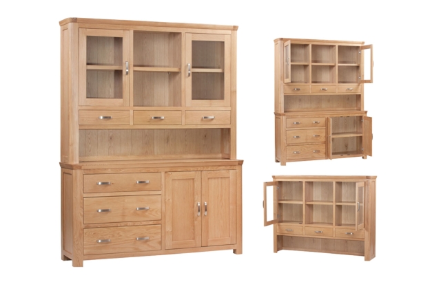 Treviso Oak Large Buffet Hutch Sideboard Treviso Oak Large Buffet Hutch Sideboard