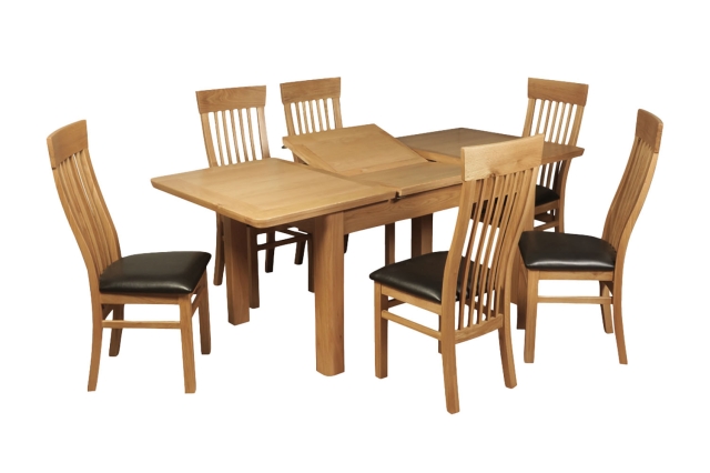 Treviso Oak 140-200cm Ext Dining Table Set & 6 Chairs Treviso Oak 140-200cm Ext Dining Table Set & 6 Chairs