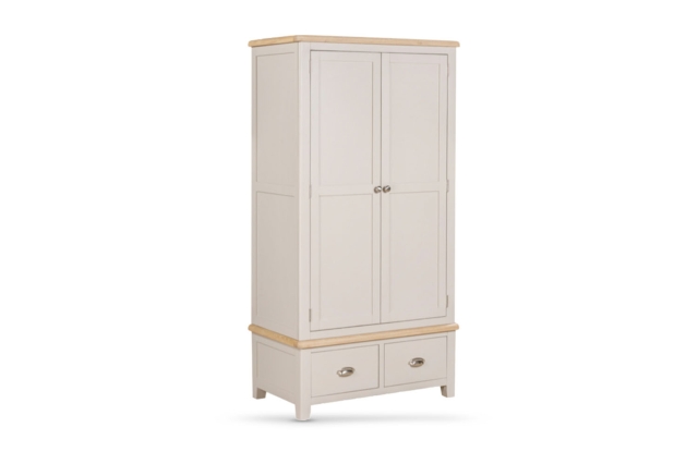 Windermere Painted Oyster Grey Oak Double Wardrobe Windermere Painted Oyster Grey Oak Double Wardrobe