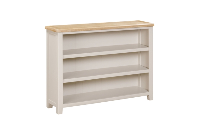Windermere Painted Oyster Grey Oak Wide Low Bookcase Windermere Painted Oyster Grey Oak Wide Low Bookcase