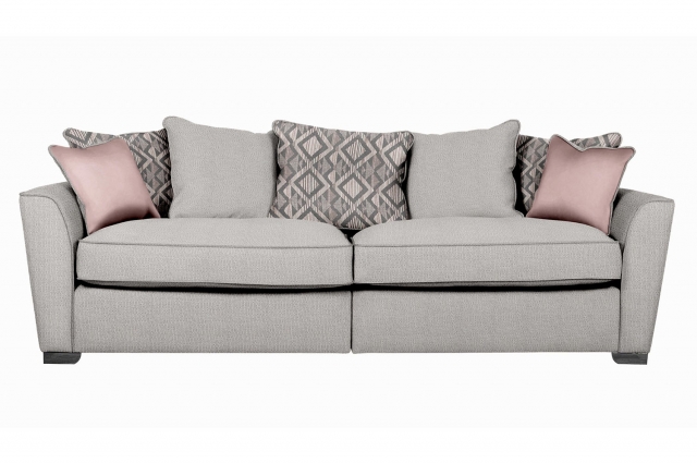 Grey pillow back sofa outlet