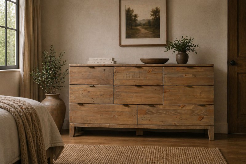 Bermuda Reclaimed Wood 8 Drawer Wide Chest of Drawers Bermuda Reclaimed Wood 8 Drawer Wide Chest of Drawers