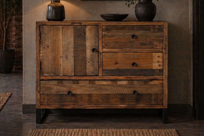 Nixon Reclaimed Wood Narrow Sideboard Nixon Reclaimed Wood Narrow Sideboard