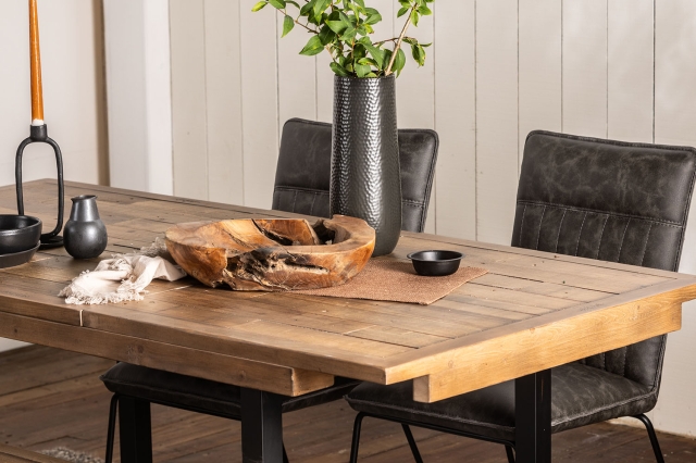 Grant Reclaimed Wood 140cm 180cm Extending Dining Table