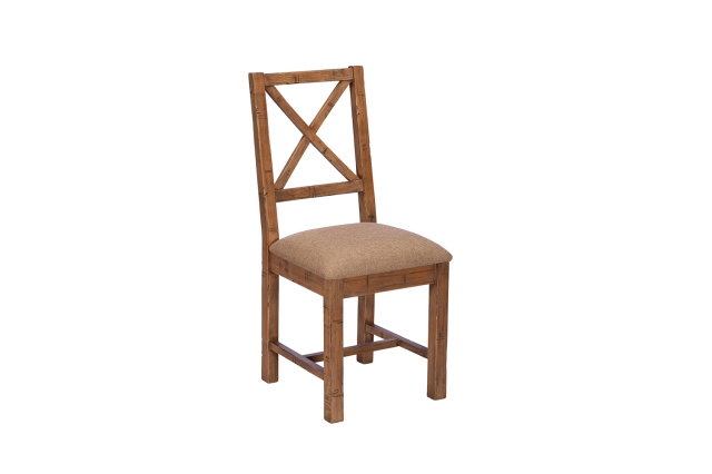 Baker Furniture Grant Reclaimed Wood Upholstered Dining Chair
