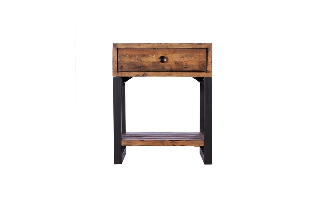 Baker Furniture Grant Reclaimed Wood Lamp Table