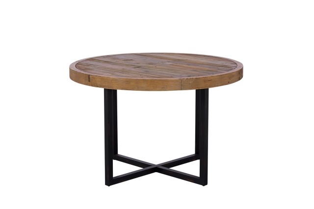 Baker Furniture Grant Reclaimed Wood 120cm Round Dining Table