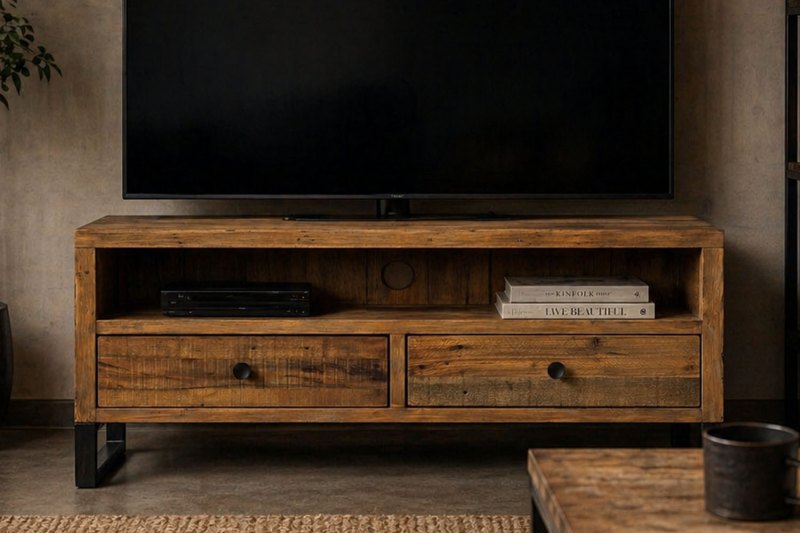 Nixon Reclaimed Wood Small TV Unit Nixon Reclaimed Wood Small TV Unit