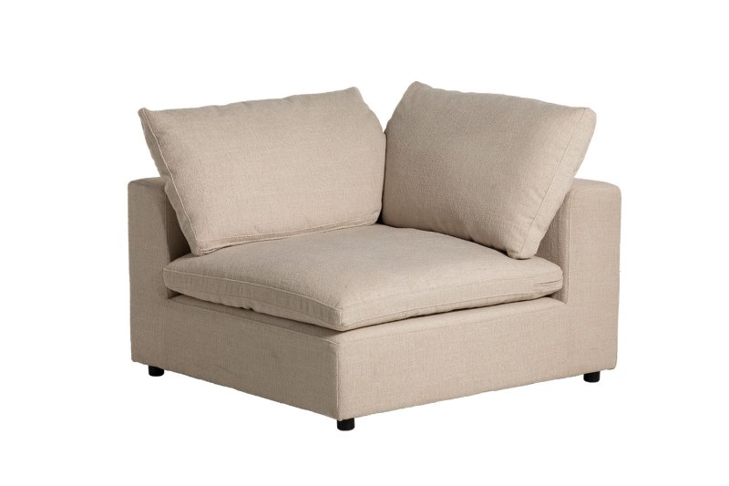 Zen Modular Natural Chenille Corner Section Zen Modular Natural Chenille Corner Section