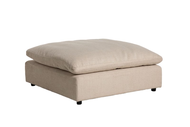 Zen Modular Natural Chenille Ottoman Section Zen Modular Natural Chenille Ottoman Section