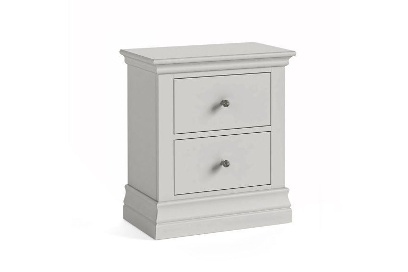 Burgundy Painted Light Grey 2 Drawer Bedside Table Burgundy Painted Light Grey 2 Drawer Bedside Table