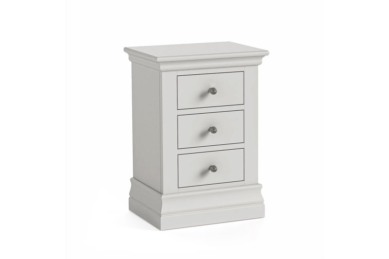 Burgundy Painted Light Grey 3 Drawer Bedside Table Burgundy Painted Light Grey 3 Drawer Bedside Table