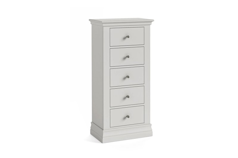 Burgundy Painted Light Grey Tall Chest of 5 Drawers Burgundy Painted Light Grey Tall Chest of 5 Drawers