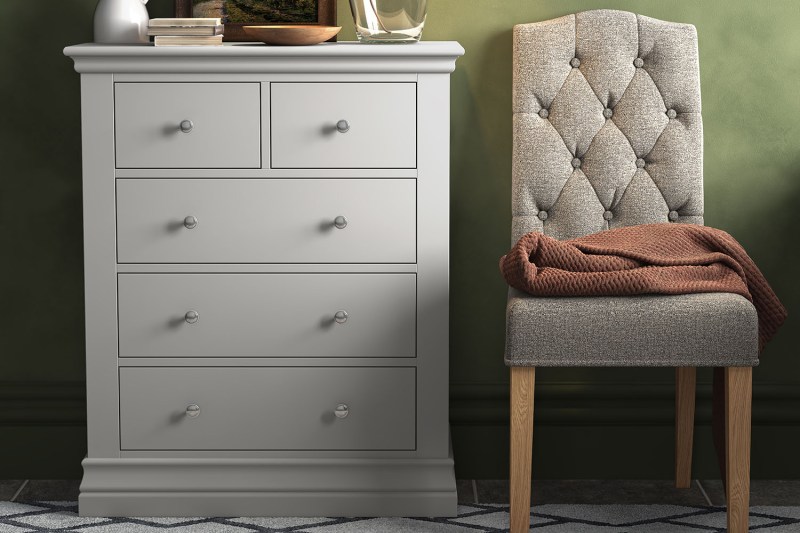 Burgundy Painted Light Grey 2 Over 3 Chest of Drawers Burgundy Painted Light Grey 2 Over 3 Chest of Drawers