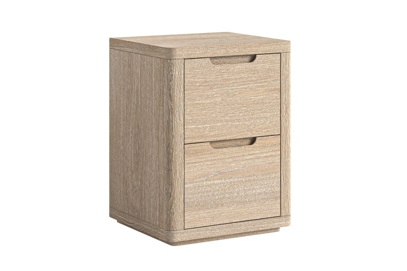 Portobello Oak 2 Drawer Bedside Table Portobello Oak 2 Drawer Bedside Table