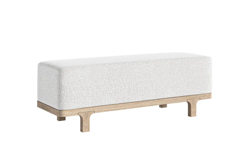Portobello Oak Upholstered Bench without Lid Portobello Oak Upholstered Bench without Lid