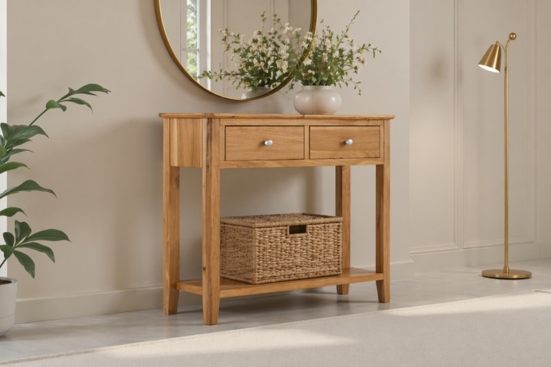 Bath Oak Console Table Bath Oak Console Table