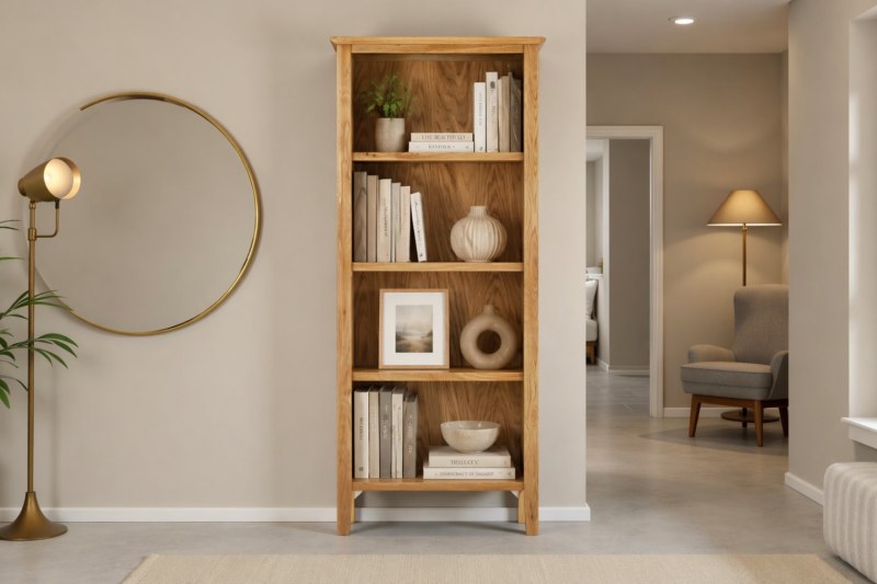 Bath Oak Slim Bookcase Bath Oak Slim Bookcase