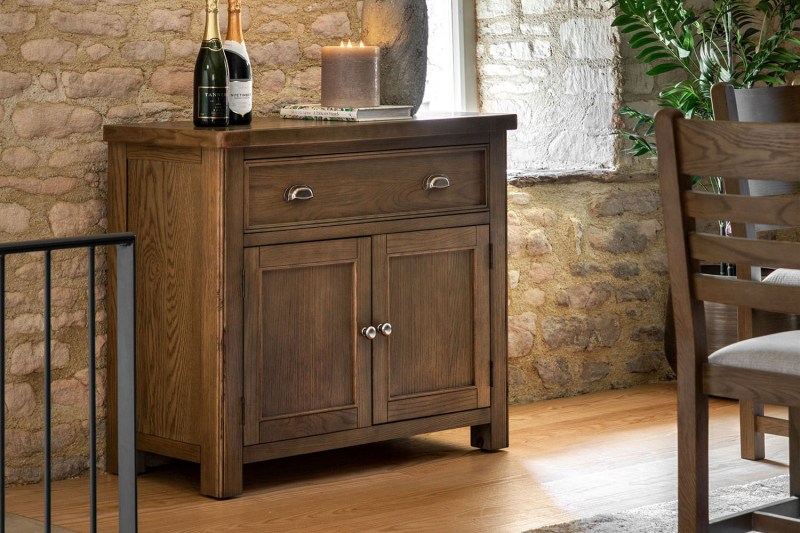 Gallery Direct Hardwick Smoked Oak Small Sideboard Gallery Direct Hardwick Smoked Oak Small Sideboard