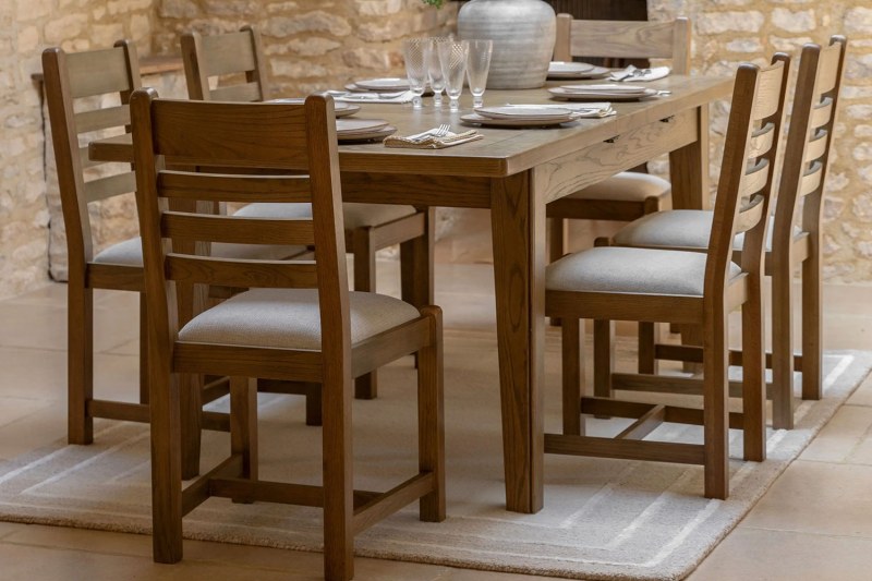 Gallery Direct Hardwick Smoked Oak Ext 160-210cm Dining Table Gallery Direct Hardwick Smoked Oak Ext 160-210cm Dining Table