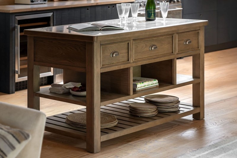 Gallery Direct Hardwick Smoked Oak Kitchen Island Gallery Direct Hardwick Smoked Oak Kitchen Island