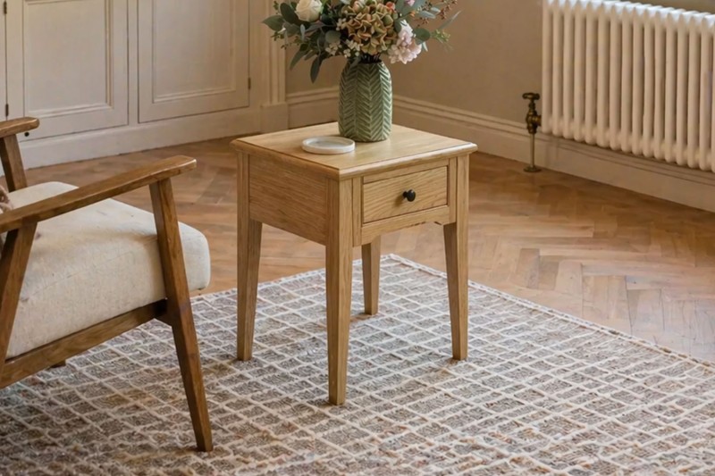 Gallery Direct Malvern Natural Oak 1 Drawer Side Table Gallery Direct Malvern Natural Oak 1 Drawer Side Table