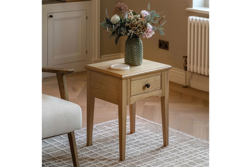 Gallery Direct Malvern Natural Oak 1 Drawer Side Table Gallery Direct Malvern Natural Oak 1 Drawer Side Table
