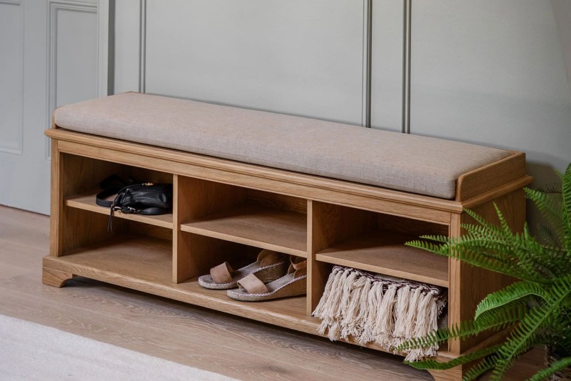 Gallery Direct Malvern Natural Oak Hall Bench Gallery Direct Malvern Natural Oak Hall Bench