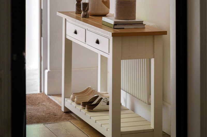 Gallery Direct Eton Painted White 2 Drawer Console Table Gallery Direct Eton Painted White 2 Drawer Console Table