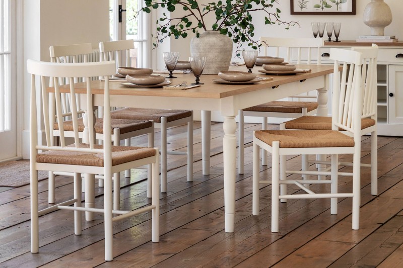 Gallery Direct Eton Painted White Ext 180-230cm Dining Table Gallery Direct Eton Painted White Ext 180-230cm Dining Table