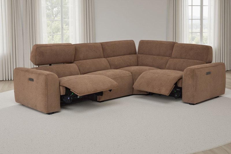 Summer 5 Seater Corner Sofa with Power Recliner and Headrest Summer 5 Seater Corner Sofa with Power Recliner and Headrest