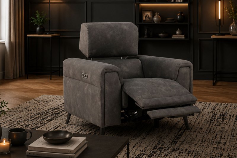Lumea Tech Recliner Chair with Power Headrest & Bluetooth Speakers Lumea Tech Recliner Chair with Power Headrest & Bluetooth Speakers